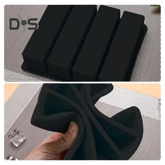 Tavă de bețișoare de gheață din silicon, cu 4 cavități, de calitate alimentară, cu eliberare ușoară, fără BPA, Frigider de vară, bandă lungă de gheață, unt, matriță de presare, accesorii de bucătărie