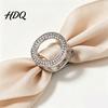 Scarf Ring Rhinestone Round Ring Sparkling Slide Decorative Shiny Fashion Holder for Women Neckerchiefs Shirts Shawls