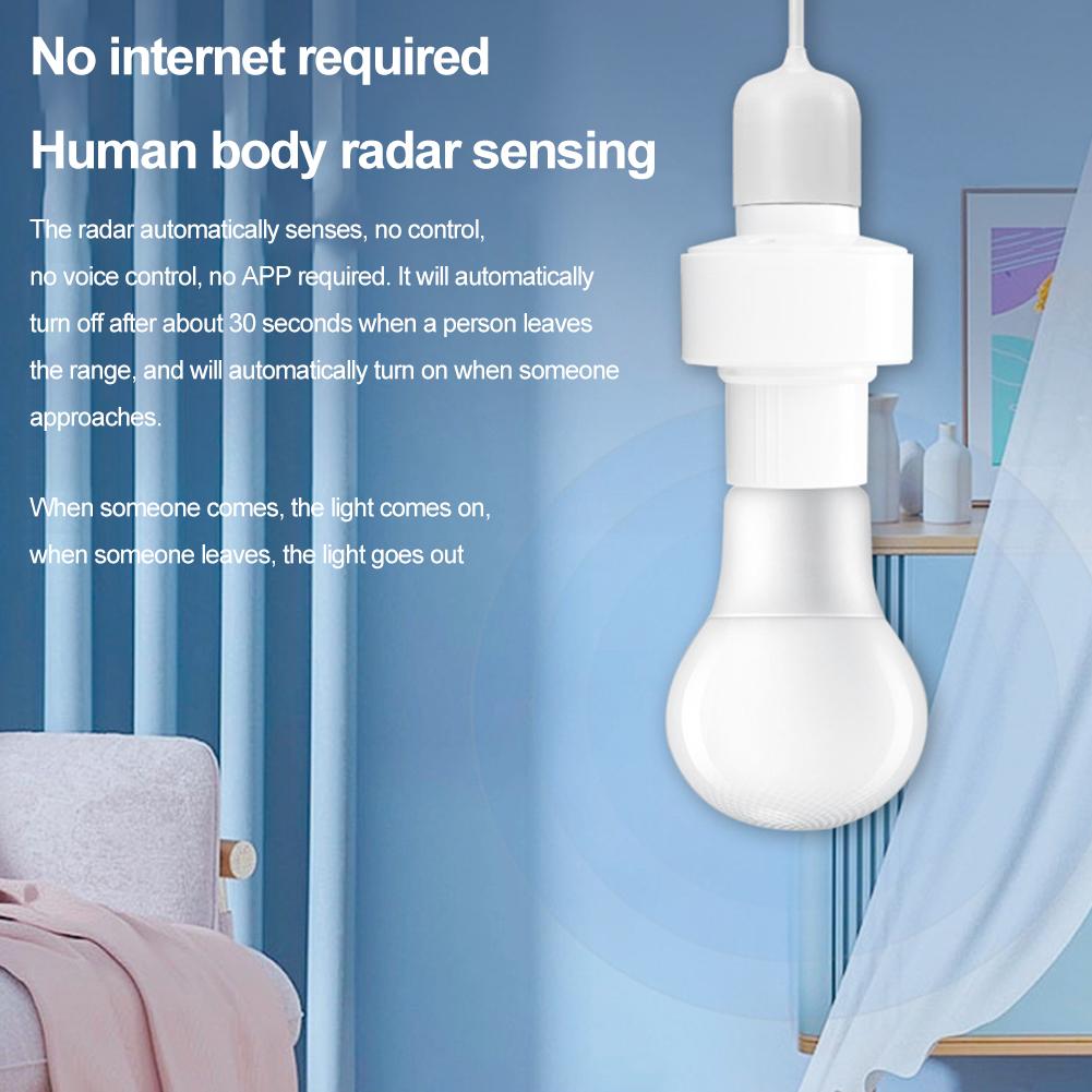 E27 Lampenfassung Intelligente Lampenfassungen Für Zimmer Wohnzimmer Kabelloser Timer Glühbirne Radarsensor Lampenfassung