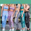 Ensemble de yoga élégant sans manches pour femme avec soutien-gorge rembourré et leggings élastiques taille haute