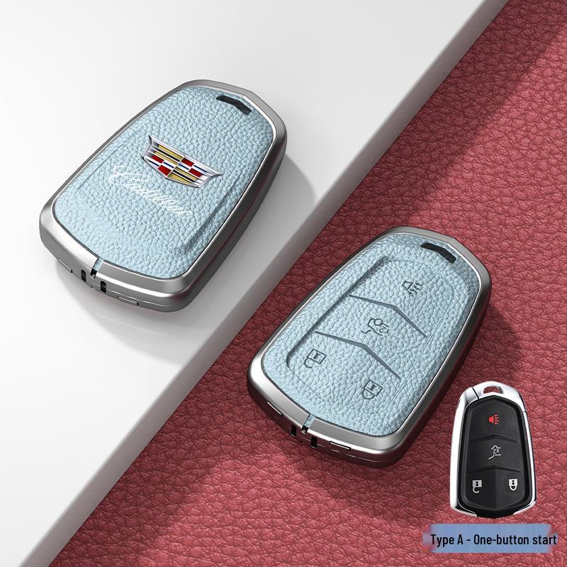 Lädernyckelskydd för Cadillac XT5/CT6/XT4/XTS och ATSL – Unisexdesign med spänne