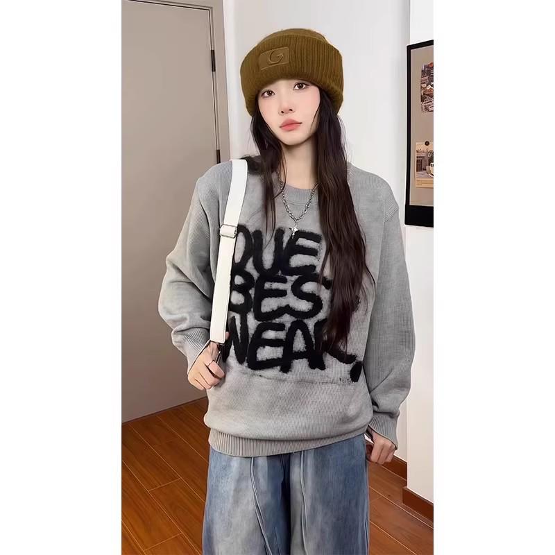 Men's Black Jacquard Mink Velvet Knit Sweater - American Retro, Heavyweight, Soft, High Elastic, Autumn/Winter Style.