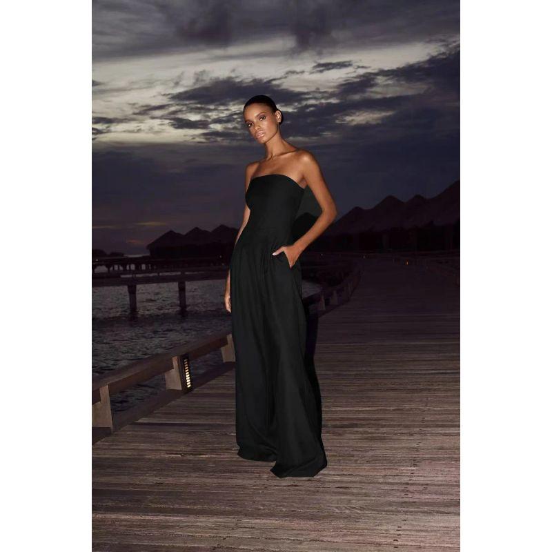 European and American Fashion Women clothes Leisure Backless Slim fit Pull Temperament Jumpsuit Temperament Jumpsuit