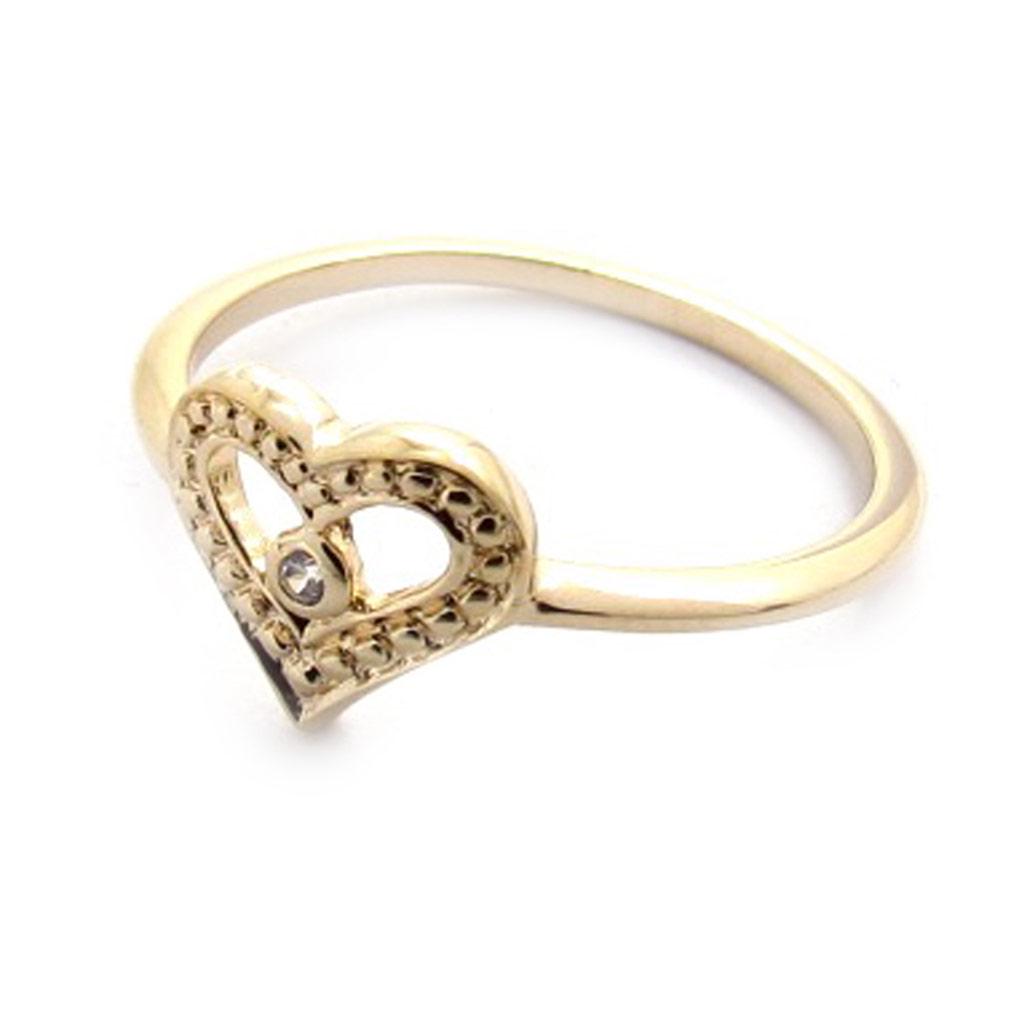 Pozlacený prsten 'Love' Bílé zlato - 9x8 mm