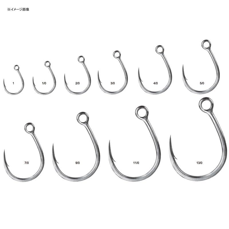 BKK Lone DIABLO 8091-HG Single Hook Size 13/0 220LB 2pcs Silver for Tuna GT Diving Pencil Popper Lures