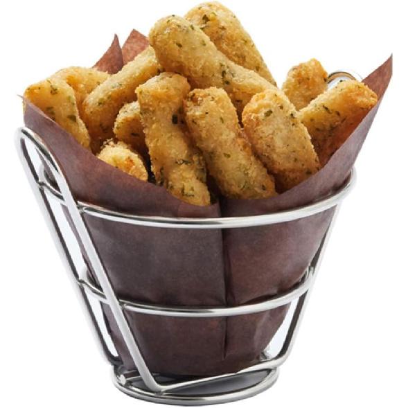 

French Fries Stand Cone Basket Fry Holder Metal Wire Cone Snack Fried Chicken Display Rack Wire Stands for Kitchen Restaurant Party Supplies