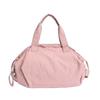 Shoulder Handbag Women's Drawstring Crossbody Bag Solid Color Tote Bag
