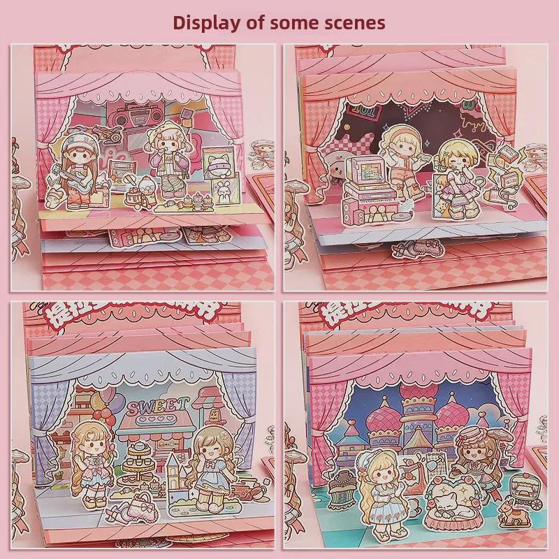 Tirado Theater Quiet Book 3D Scene: DIY Sticker Set for Girls