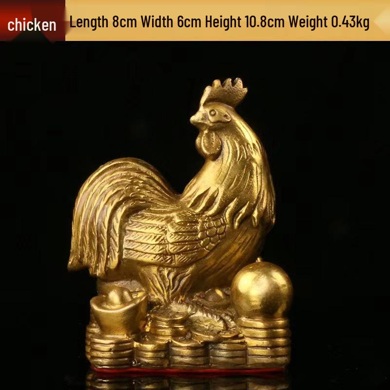 Chinese Zodiac Bronze Brass Ornaments: Rat, Ox, Tiger, Rabbit, Dragon, Snake, Horse, Sheep, Monkey, Rooster, Dog, Pig Crafts