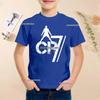New Summer Polyester Children T-shirts Kids Soccer Clothing CR7 Ronaldo Printed Outdoor Boys Girls T-shirts Sport Fashion Ages 5-14