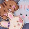 9 Pcs Embroidered Patches Cartoon Panda Iron On Patches Applique Patches Animal Rabbits Sewing Patches for Hat