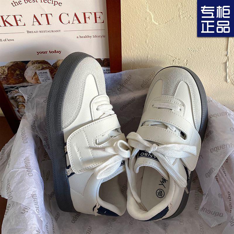 Dopamine Niche Velcro German Training Shoes Women's Spring New Versatile College Style Light Sports and Leisure Shoes