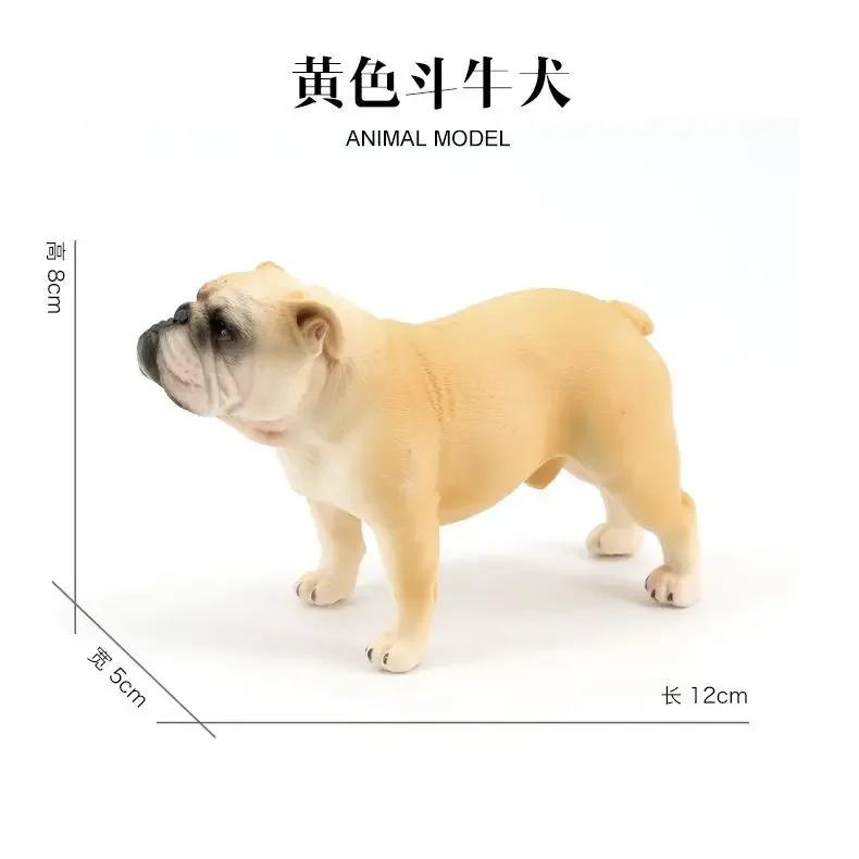 Realistic Solid Bulldog Figurine for Kids, French Bulldog Model Toy with Pet-like Characteristics жёлтый