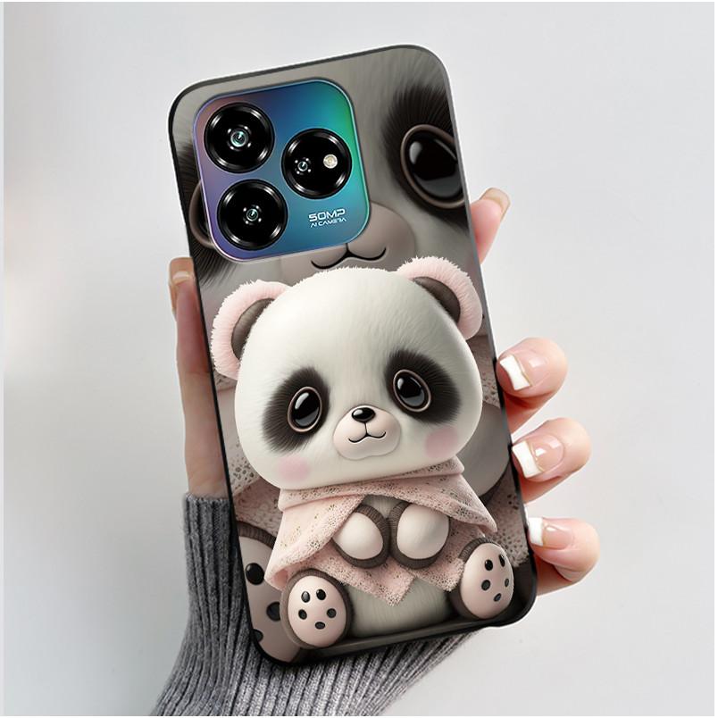 For ZTE Axon 60 Lite / Blade V60 Vita / Nubia V60 Design Case Cute Love Heart Rabbit Casing Black Soft Silicone Protective Cover