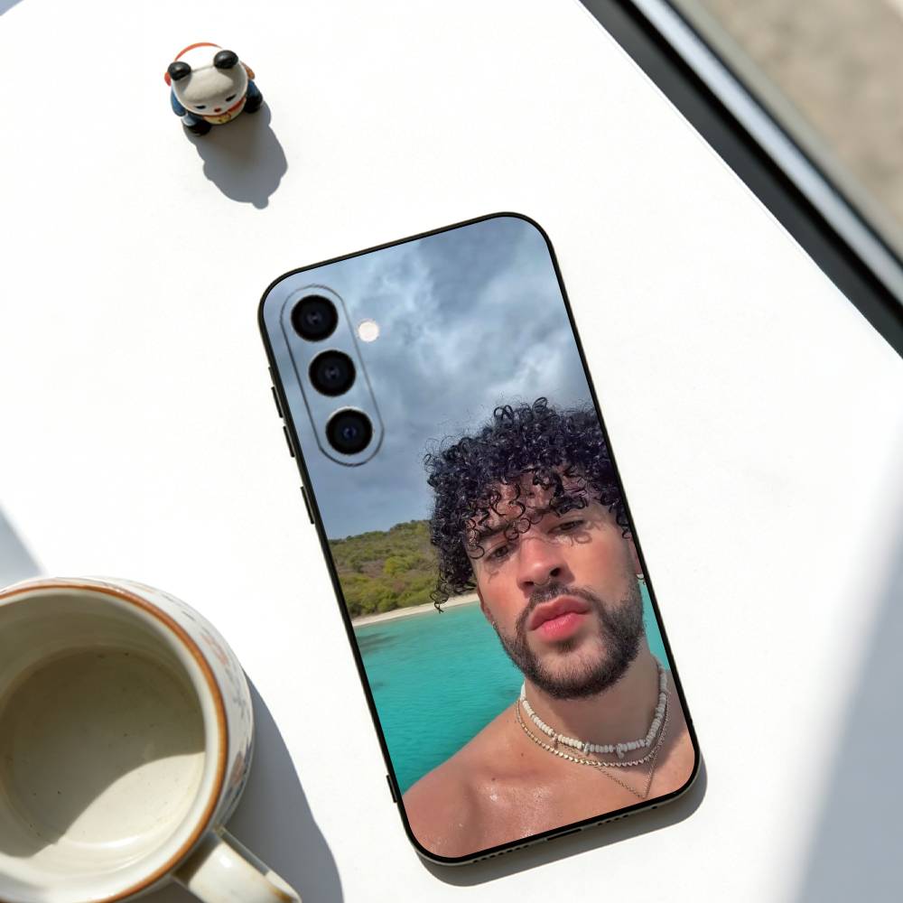 

Bad Bunny Phone Case For Samsung Galaxy A73,A72,A71,A70,A53,A52,A51,Others Soft Black Cover Samsung a30 a20