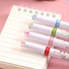 6 sztuk/zestaw Kawaii kwiaty w kształcie linii zakreślacze końcówka rolki krzywa Liner Marker do pisania Journaling rysunek artykuły papiernicze