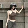 #Summer new pure desire wind halter neck vest female slim and thin one-piece chest pad versatile top