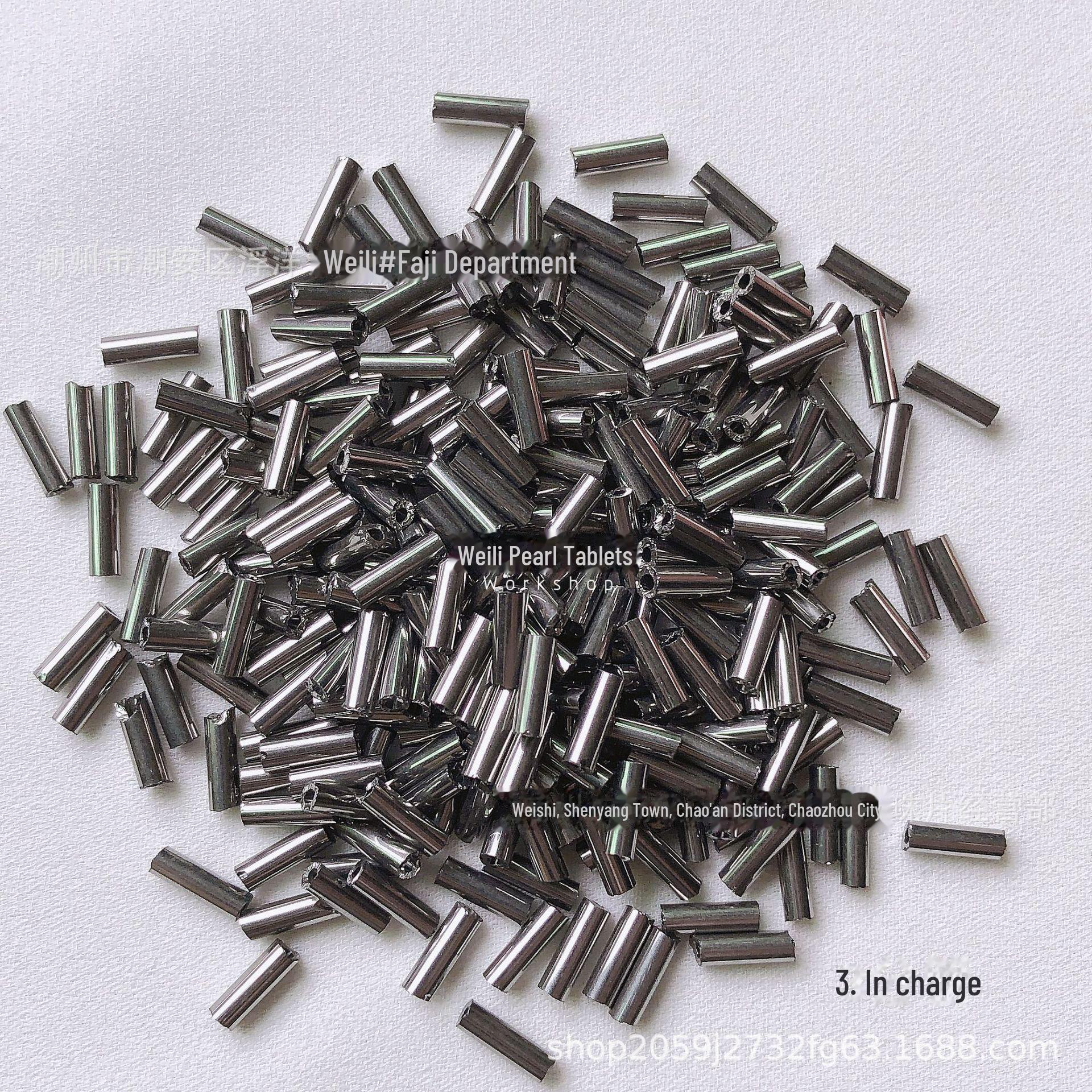 

Набор бусин из серебристо-серого риса: Трубчатые, угловые, россыпные бусины для самодельных украшений и аксессуаров для одежды ручной работы. 2*6mm tube beads, 50g package