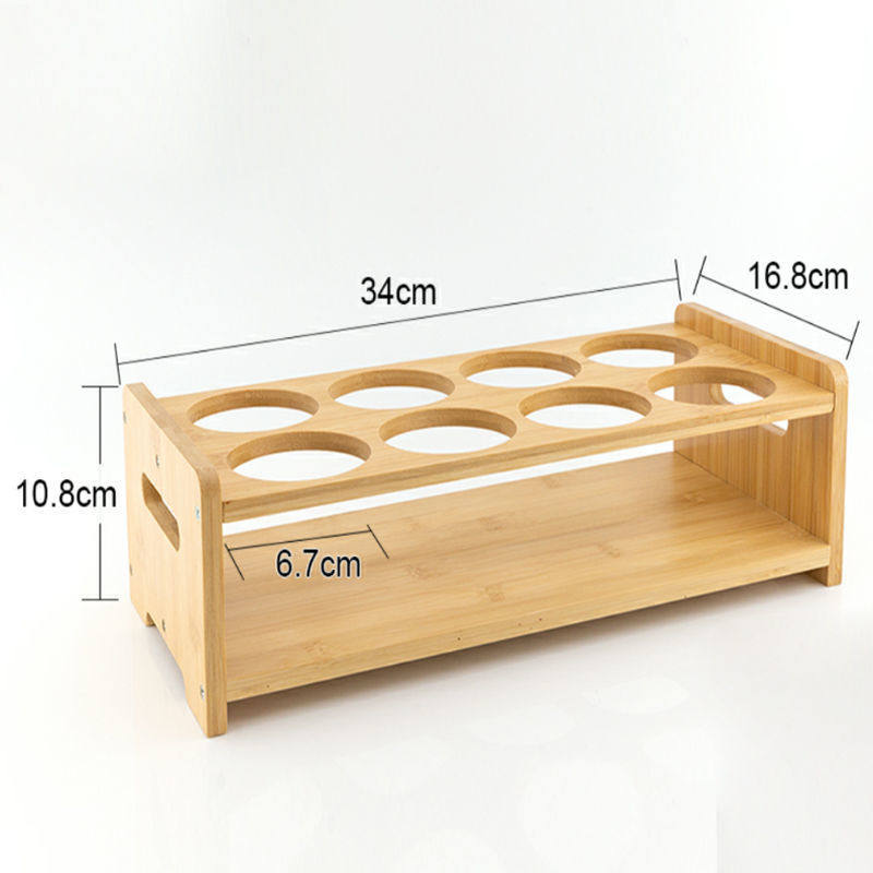 Bambus-Ölflasche & Gewürzregal, Natürliches Holz-Gewürzhalter für Sojasauce Essig, Arbeitsplatten-Aufbewahrungsregal-Organizer!