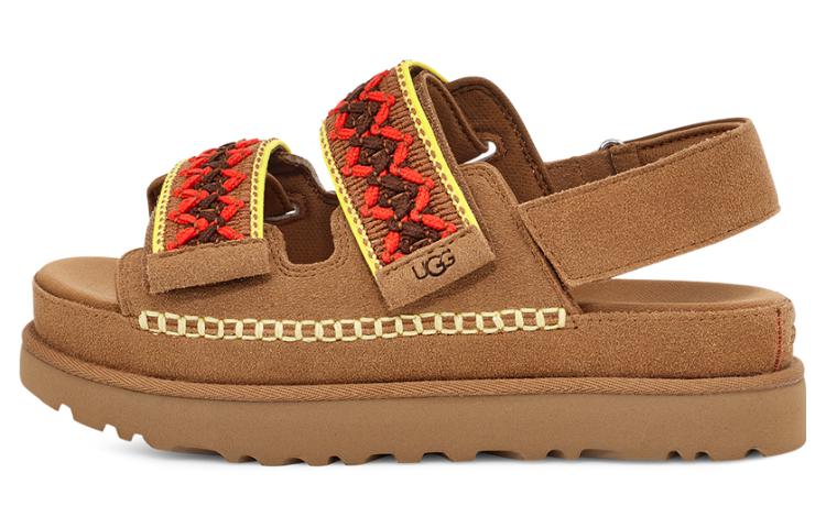UGG Goldenstar Heritage Braid Fabric Fashion Sandal Women s Chestnut 1139892-CHE 36