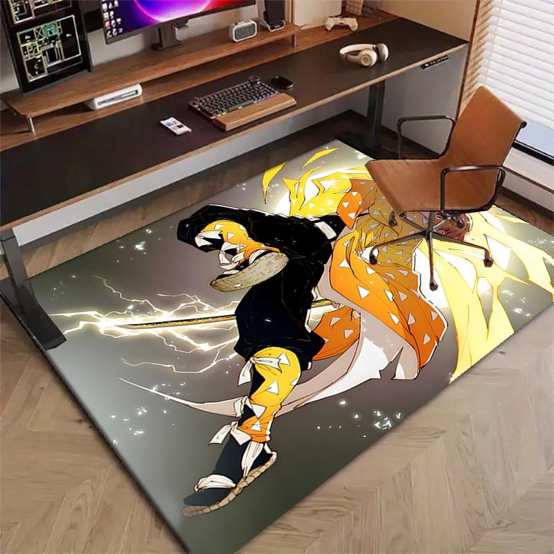 Agatsuma Zenitsu (6)Printed Area Rug Carpet for Bedroom Living Room Home Decor Rugs Mat Non Slip Mat Rug for Bedside