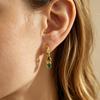 S925 Sterling Silver Zirconia Inlaid Geometric Hoop Earrings - Classic Retro Design
