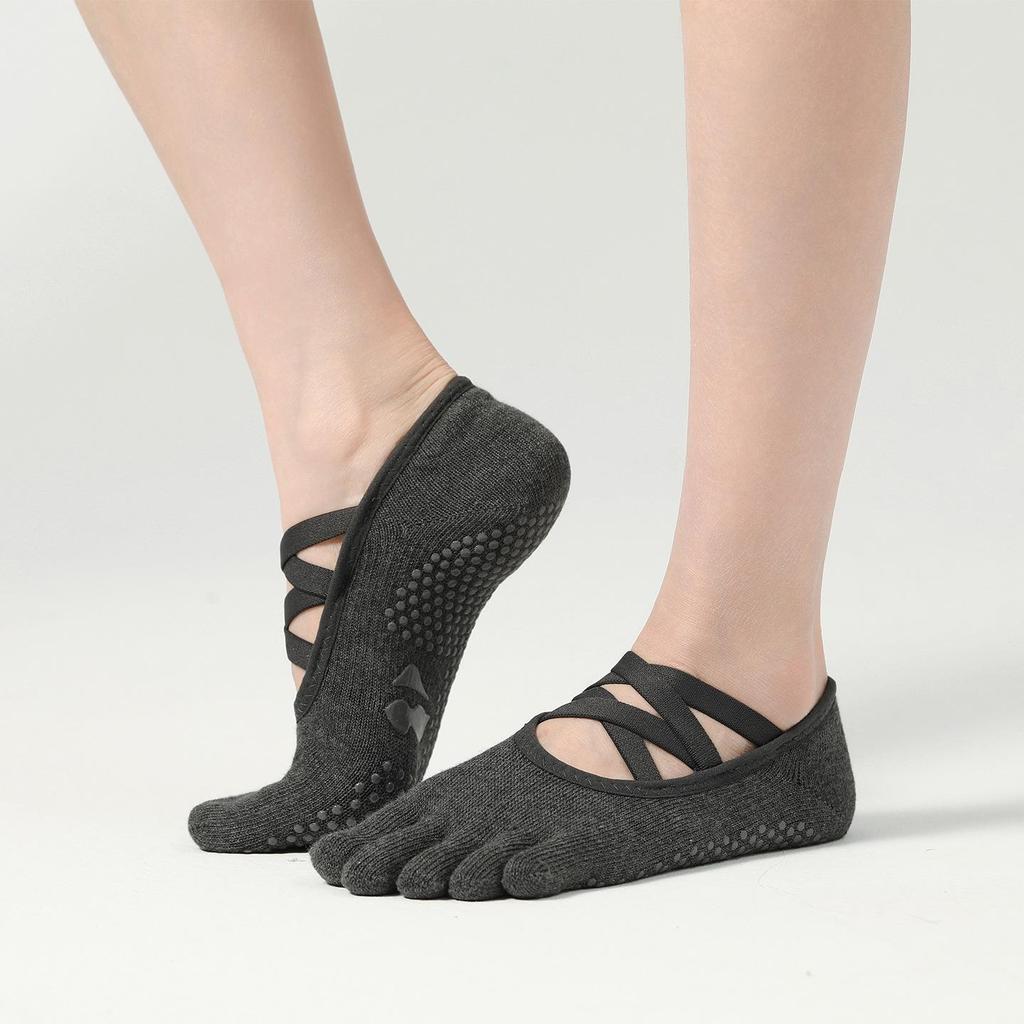 Korean Style Non-Slip Pilates Yoga Socks for Women - Trendy Five-Toe Indoor Fashion