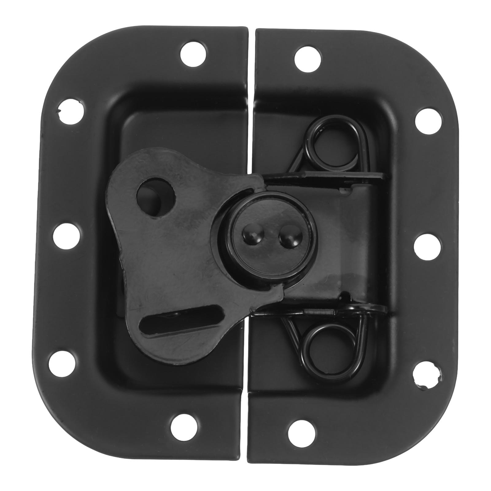 Малый защелка-бабочка с поворотным механизмом Хромированная защелка-бабочка Корпус замка из алюминиевого сплава Защелка для дорожного кейса Открывающаяся для кейса чёрный