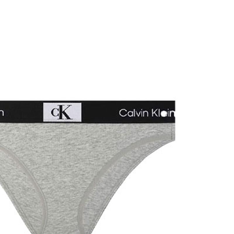 Calvin Klein Letter Jacquard Comfortable Bra And Triangle Panty Set Women Underwear Gray QF7218-050+QF7222-050