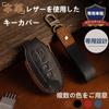PIMOHI Nissan Delica Mini Aura Key Case, Genuine Leather, New Notebook, Key Cover, Leaf