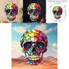 Fashion Colorful Skull Pattern Acrylic Glass Pendant For Halloween And Holiday Home Decor