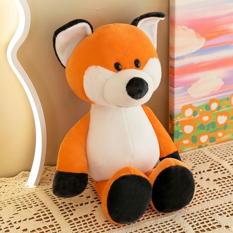 Cute Stuffed Doll Plush Toys Lifelike Lion Monkey Elephant Giraffe Raccoon Fox Forest Animals Plush Toy Birthday Gifts For Kids