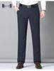 Men's Slim-Fit Business Suit Pants, Fleece-Lined Straight-Leg for Middle-Aged & Elderly, Autumn 2024 Collection.