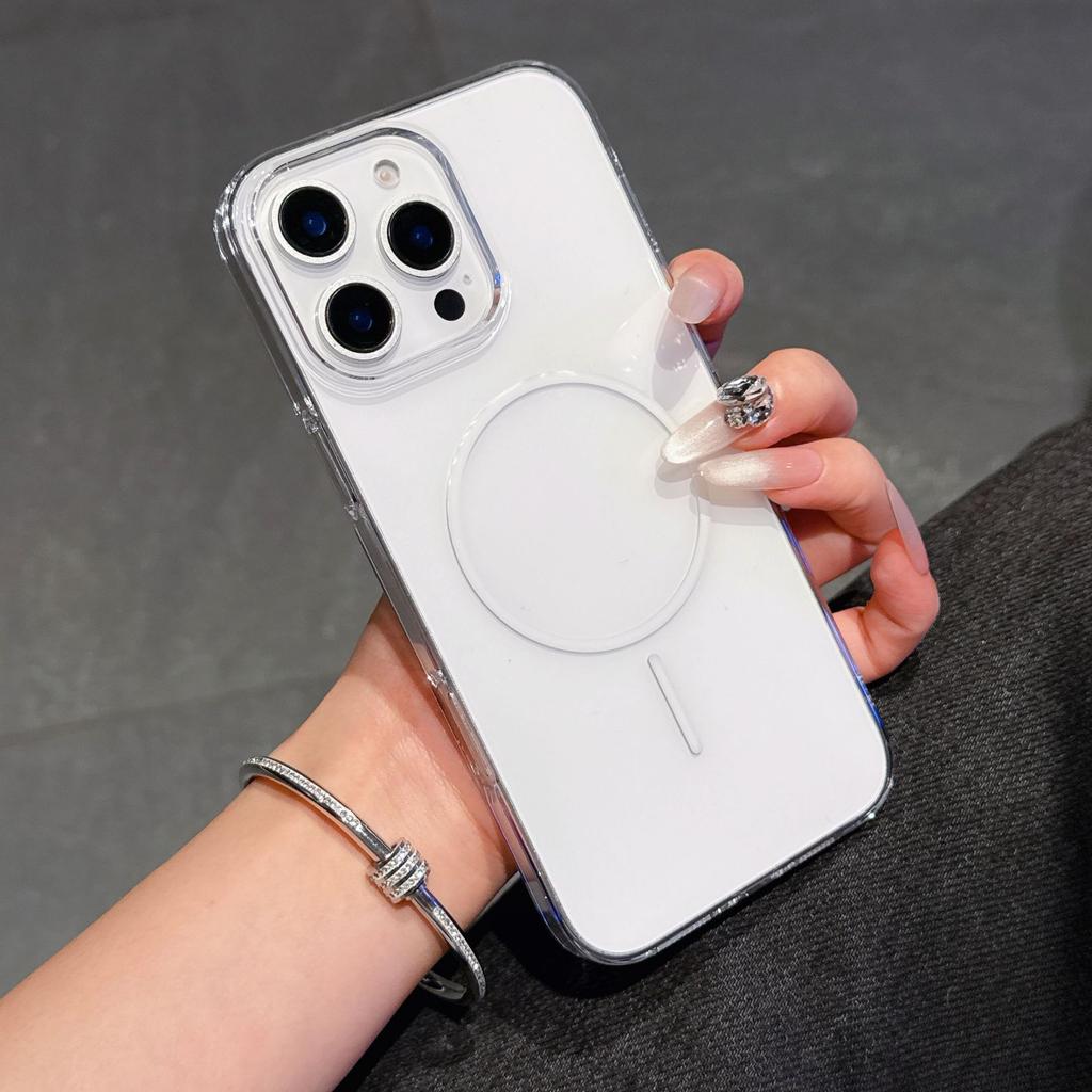 Applicable To IPhone16Promax Mobile Phone Case PC Hard Magnetic Suction Apple 15 Protective Case 14 Ultra-thin