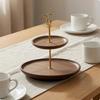 Decorative Deer Tray TwoTier Wooden DoubleLayer Tiered Display Stand