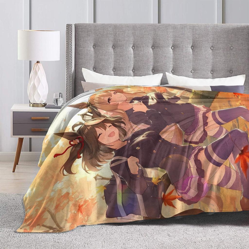 Uma Musume Pretty Derby Anime Decke Weiche Warme Muster Plüsch Überwurfdecke Für Sofa Stuhl Camping Flanell Tagesdecke Bettüberwurf