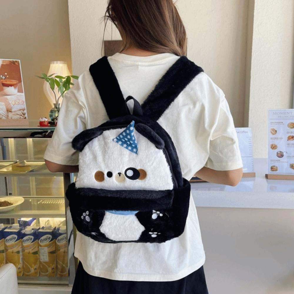 Large Capacity Cartoon Little Bear Backpack Adjustable Straps Animal Shoulder Bag Lady