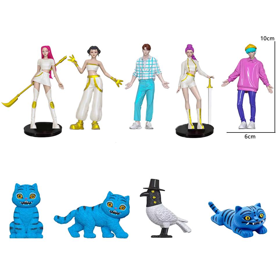 Kpop Dämonenjäger Anime Figur Spielzeug Niedliche PVC Bewegliche Gelenke Actionfigur Modell Puppen Kinder Geburtstagsdekoration Spielzeug Geschenke