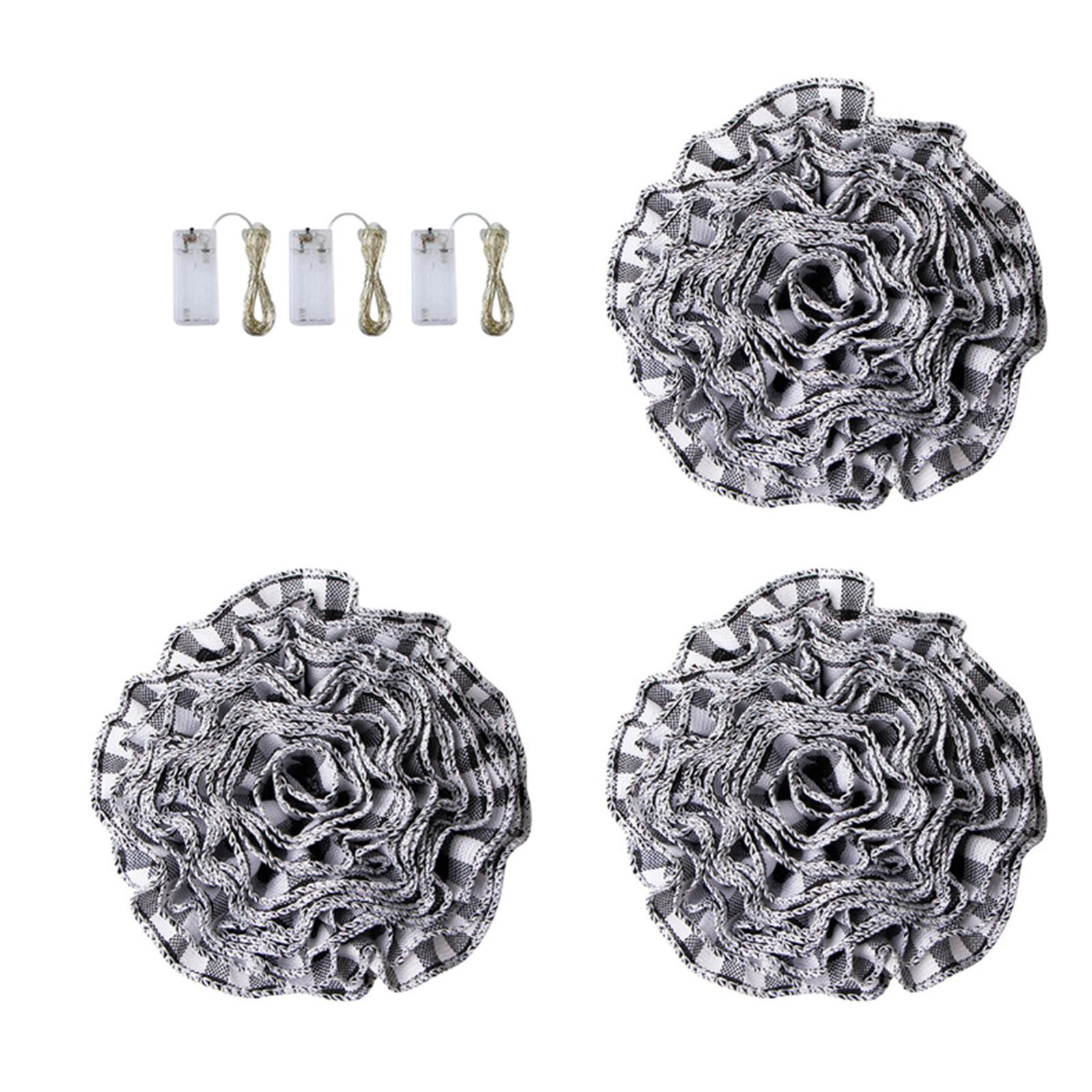 

3 рулона светодиодных клетчатых гирлянд для рождественской елки, 9-футовая рождественская гирлянда для декора поделок One Size