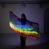 LED Dance Silk Veil Belly Dance Ball LED Light Silk Veils Rectangle Veil Party Supplies for Belly Dance Performances