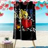 Moon Print Beach Towel, Large Soft Quick Dry Towel for Beach Camping Swimming
