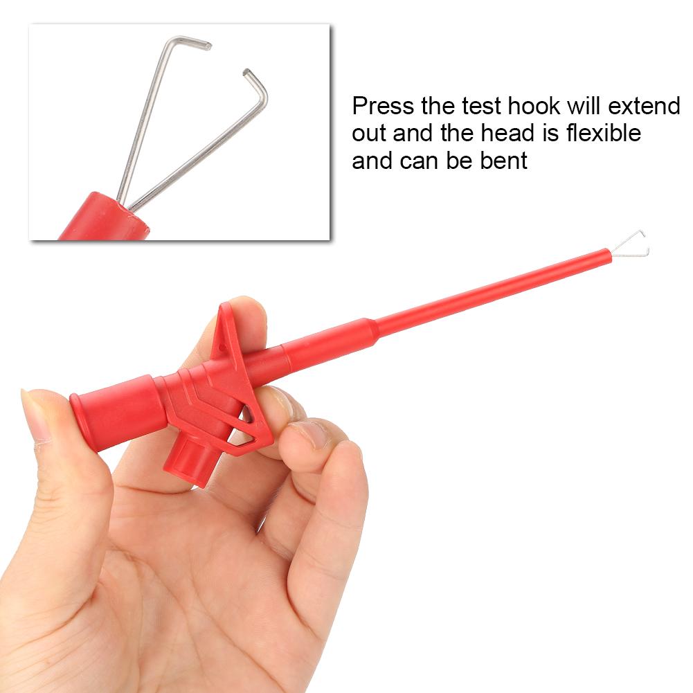 2Pcs P5004 High Voltage Flexible Test Probe Insulated Quick Professional Test Hook Clip