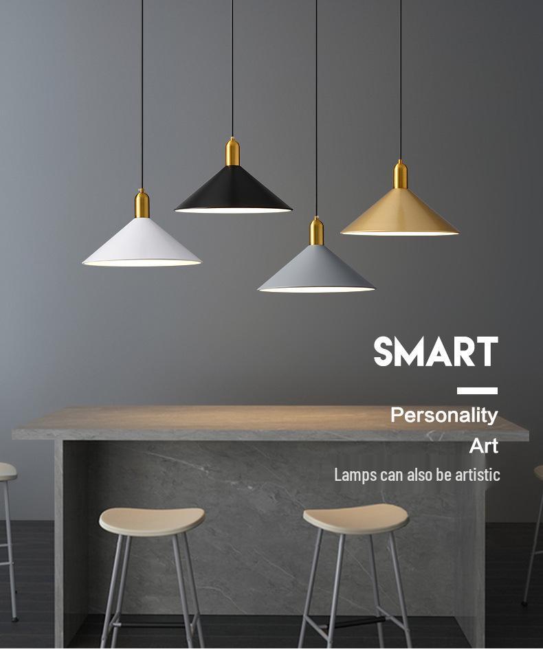 Nordic Minimalist Pendant Light: Modern Industrial Art Style for Living Room