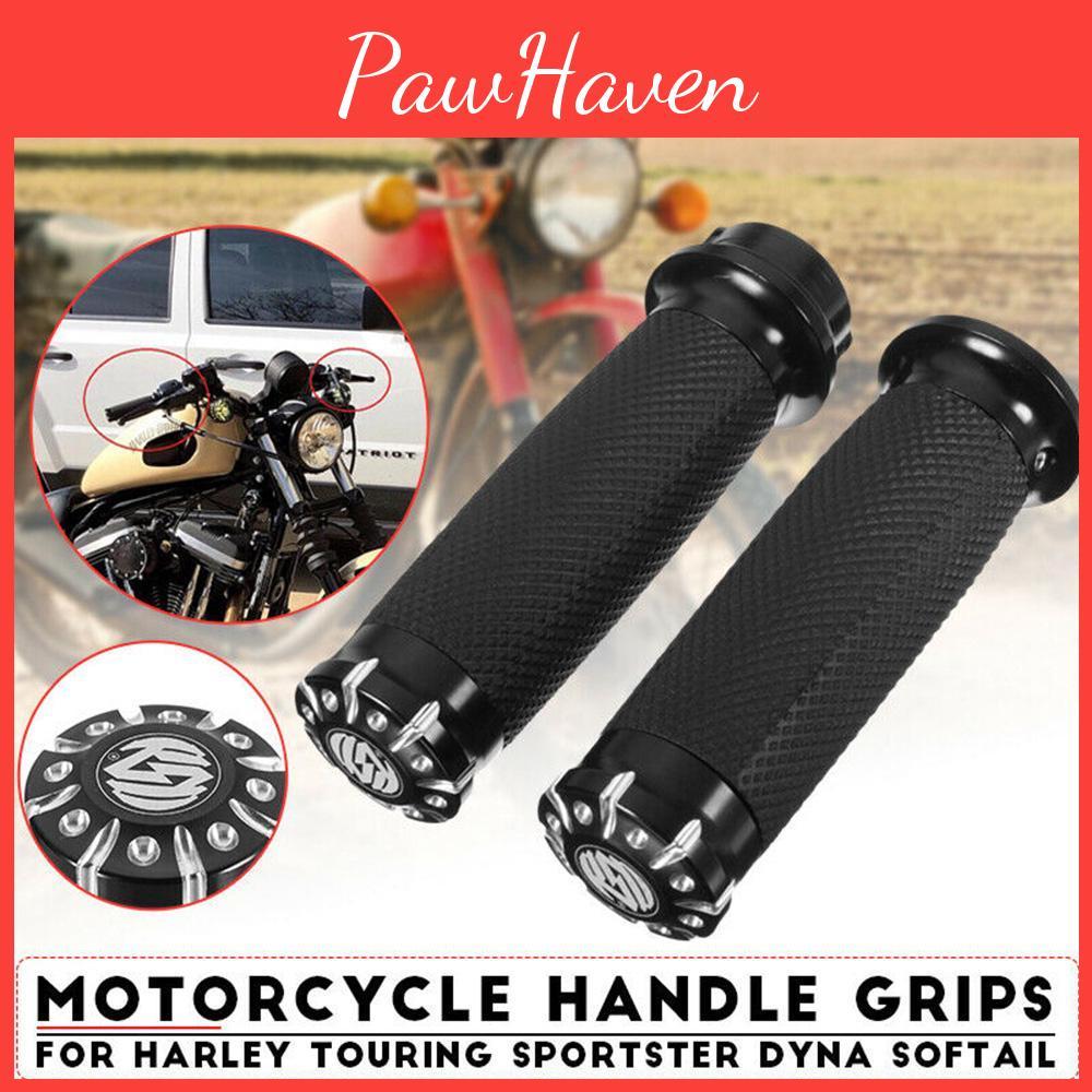 Hand 25mm Motorcycle Handlebar 2pcs Grips For Sportster Cruiser Custom