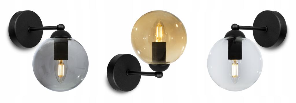 ELEGANT GLASS BALL WALL LAMP SELECTION LED
