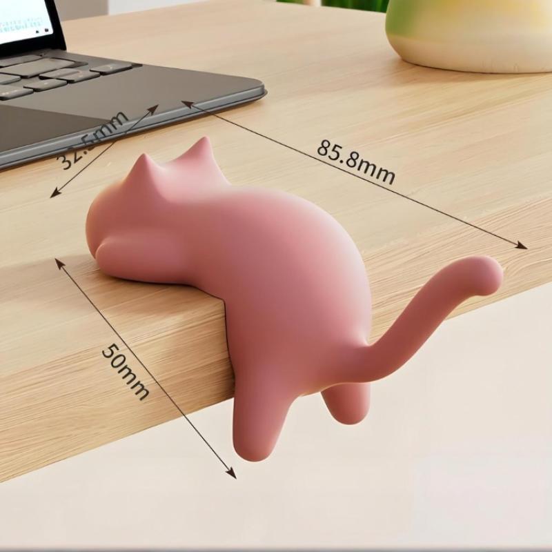 

Cute Portable Cat Bag Hook Hanger Table Hook Handbag Backpack Travel Bag Organizer Holder Home Office Decor Desk Side Hooks розовый