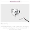 WOSTU Exquisite Snowflake Pattern Heart Shape 925 Sterling Silver Charm Beads Fit Bracelet Bangle Fine Jewelry