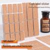 Waterproof Cork Memo Stickers: Self-adhesive, No-trace, Oil-proof Kitchen Labels.