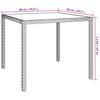 Garden Table 90x90x75 cm Tempered Glass Poly Rattan White