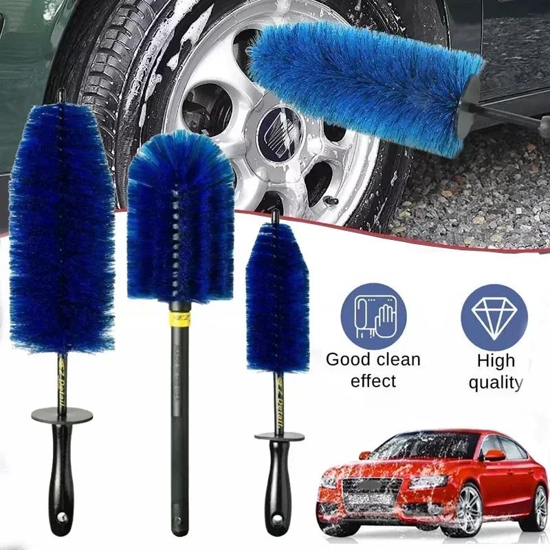 1PCS Car Wheel Rim Tire Cleaning Brush Soft Bristle Cleaner Non Scratch Car Detailing Washing Tool Soft Bristle Cleaner Car Care